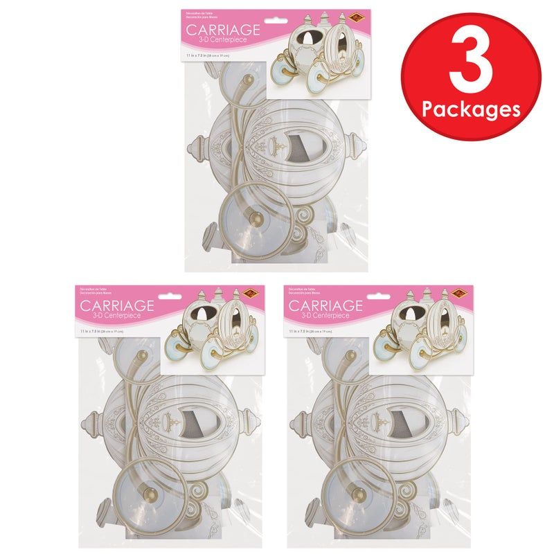 Beistle 3-D Carriage Centerpiece Pack of 3 - Image 5